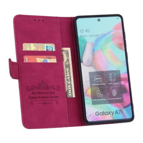 Чехол-книжка Reverse Buckle для Samsung Galaxy A03s - винно-красный