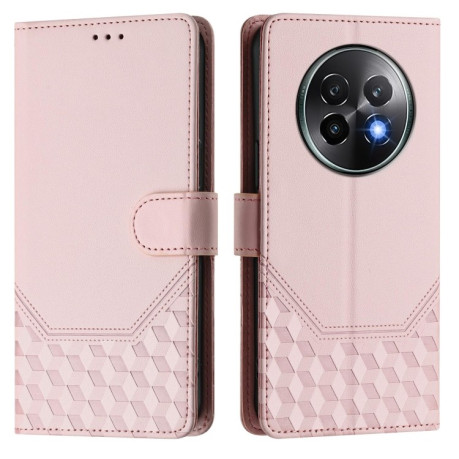 Чохол-книжка Embossing Stripe RFID для Realme 13+ 5G/13 Pro 5G/13 Pro+ - рожевий