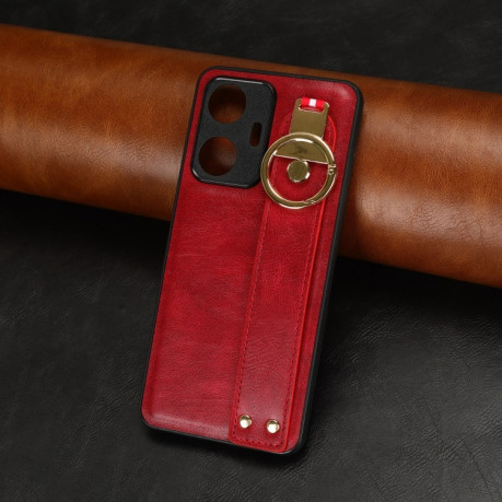 Протиударний чохол Wristband Leather Back для Realme C55 - червоний