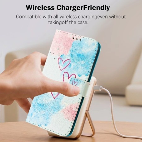 Чехол-книжка Colored Drawing Pattern для iPhone 16e - разноцветный