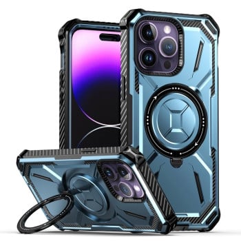 Противоударный чехол Armor Series MagSafe для iPhone 15 Pro Max - синий