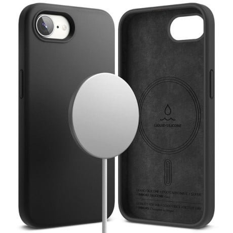 Оригинальный силиконовый чехол Ringke Silicone Magsafe для iPhone 16e - Black