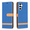 Чохол-книжка Color Matching Denim Texture на Samsung Galaxy S23 FE 5G - синій