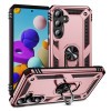 Противоударный чехол HMC 360 Degree Rotating Holder на Samsung Galaxy A35 5G - розовое золото