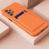 Противоударный чехол Card Slot Design для Samsung Galaxy A13 4G  - оранжевый
