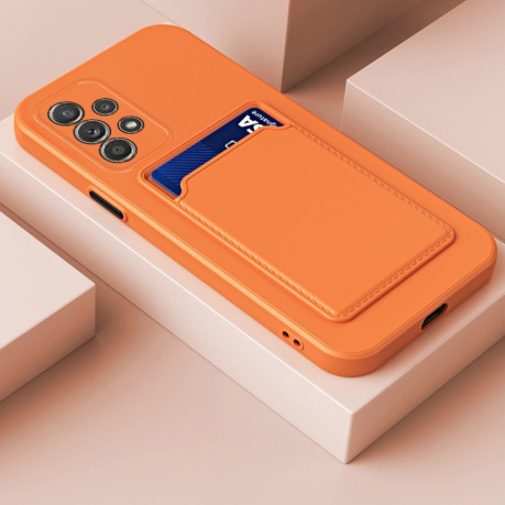 Противоударный чехол Card Slot Design для Samsung Galaxy M33 5G / M53 5G - оранжевый