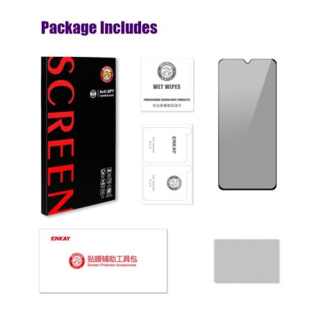 Захисне скло ENKAY 28 Degree Privacy Screen на Xiaomi Redmi A5 4G 171.77mm - чорне