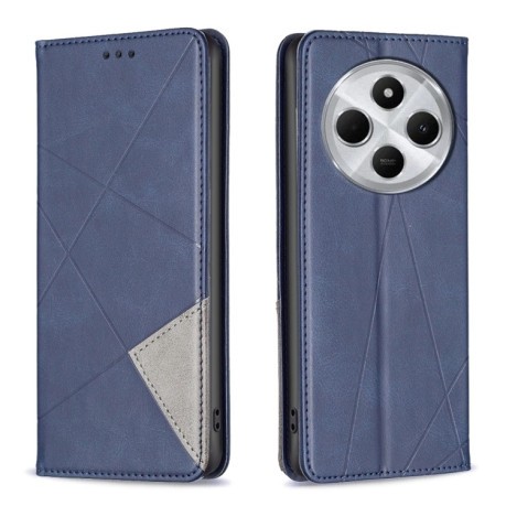 Чохол-книжка Rhombus Texture для Xiaomi Redmi 14C 4G/Poco C75/Redmi A4 5G - синій