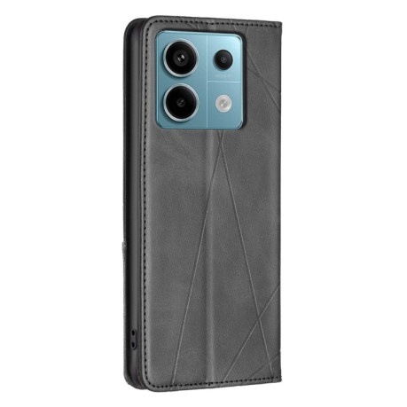 Чехол-книжка Rhombus Texture для Xiaomi Redmi Note 13 Pro 5G/Poco X6 5G - черный