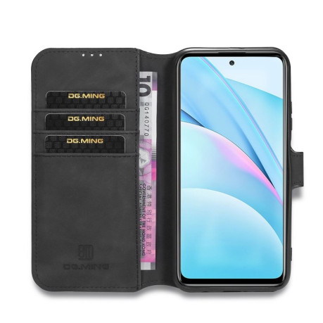 Чехол-книжка DG.MING Retro Oil Side на Xiaomi Mi 10T Lite - черный