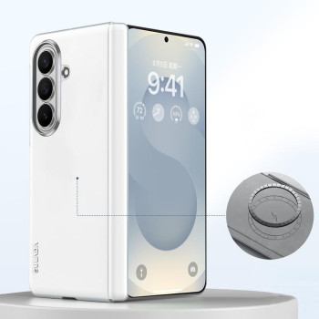 Чехол SULADA Skin Feel Liquid Leather на Samsung Galaxy Fold8 Ultra 5G — белый