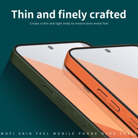 Ультратонкий чохол MOFI Qin Series Skin Feel All-inclusive Silicone Series для Xiaomi Redmi Note 13 Pro+ - синій