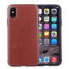 Чехол на iPhone X/Xs с принтом  кожей Crazy Horse Texture коричневый