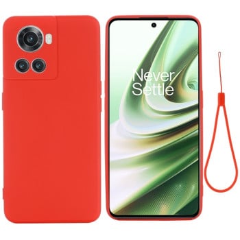 Силиконовый чехол Solid Color Liquid Silicone на OnePlus ACE / 10R - красный