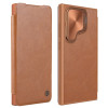 Чохол-книжка Nillkin Qin Prop Series Flip Camera Cover Design Leather Series на Samsung Galaxy S24+ 5G - коричневий