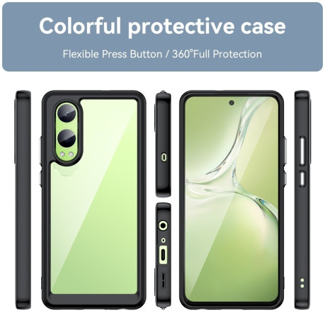 Протиударний чохол Colorful Acrylic Series для OnePlus Nord CE4 Lite - чорний
