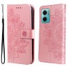 Чехол-книжка 7-petal Flowers Embossing для Xiaomi Redmi Note 11E/Redme 10 5G/Redmi 10 Prime+ 5G - розовое золото