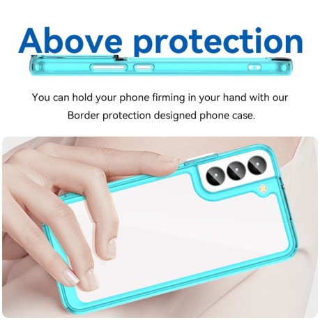 Противоударный чехол Colorful Acrylic Series для Samsung Galaxy S23+Plus 5G - синий