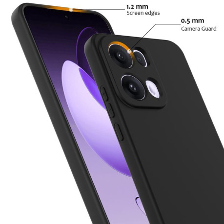 Силиконовый чехол Shockproof Silicone Magsafe для OPPO Reno13 Pro 5G Global - черный