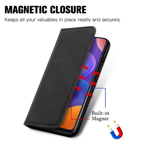 Чехол-книжка Retro Skin Feel Business Magnetic на Samsung Galaxy A32 5G- черный