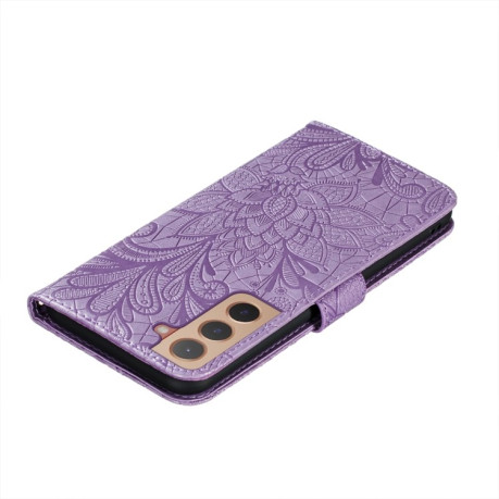 Чехол-книжка Lace Flower для Samsung Galaxy S22 5G - фиолетовый