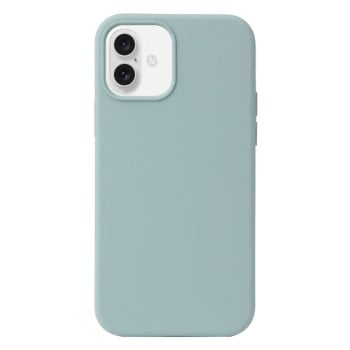 Силиконовый чехол Solid Color Liquid на iPhone 16 - зеленый