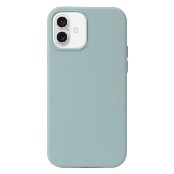 Силиконовый чехол Solid Color Liquid на iPhone 16 Plus - зеленый