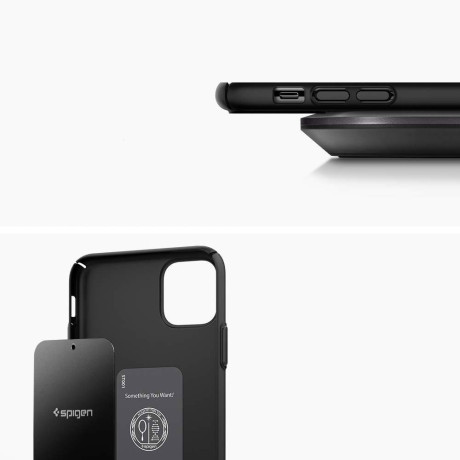 Оригінальний чохол Spigen Thin Fit Air для iPhone 11 Pro Max Black