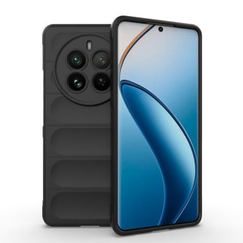 Силиконовый чехол Magic Flannel для Realme 12 Pro / 12 Pro+ - черный