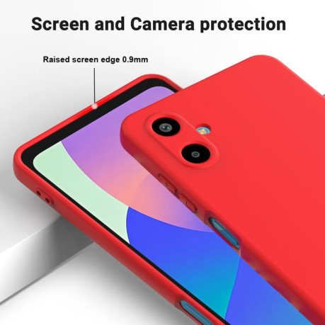 Силіконовий чохол Solid Color Liquid Silicone для Samsung Galaxy M06/F06 5G - червоний