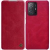 Кожаный чехол-книжка Nillkin Qin Series для Xiaomi Mi 11T / 11T Pro - красный