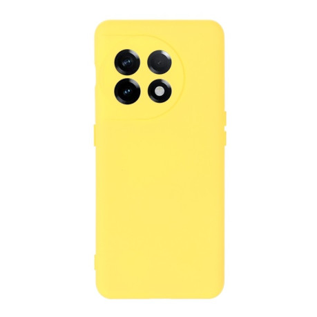 Силіконовий чохол Solid Color Liquid Silicone для OnePlus 11 - жовтий