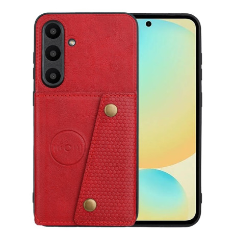 Противоударный чехол Double Buckle для Samsung Galaxy A36 5G - красный