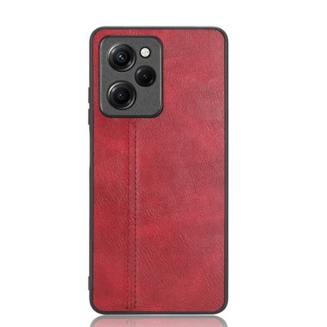 Ударозащитный чехол Sewing Cow Pattern для Xiaomi Poco X5 Pro - красный