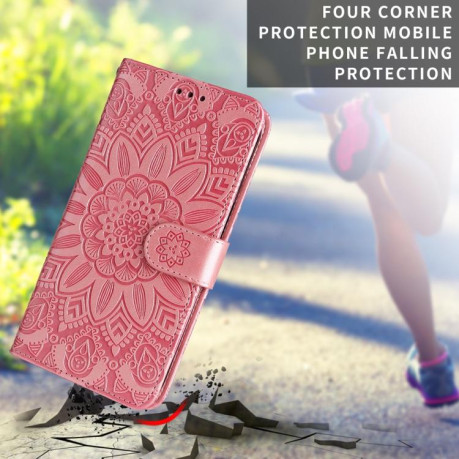 Чехол-книжка Embossed Sunflower для Xiaomi Redmi Note 14 4G 164.84mm - золото