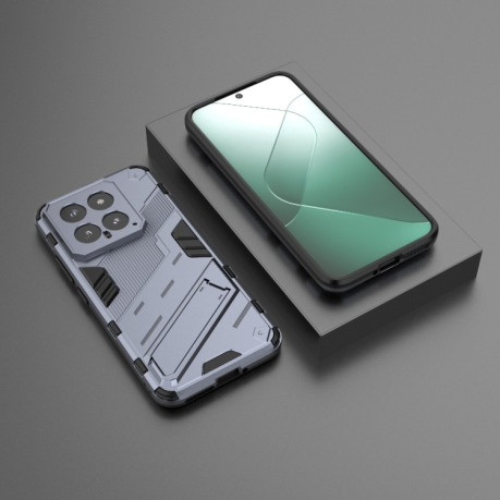 Противоударный чехол Punk Armor для Xiaomi 14 - серый