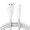 Кабель JOYROOM 2.4A USB to 8 Pin Surpass Series Fast Charging Data Cable, Length:1.2m - белый
