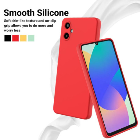 Силіконовий чохол Solid Color Liquid Silicone для Samsung Galaxy M06/F06 5G - червоний