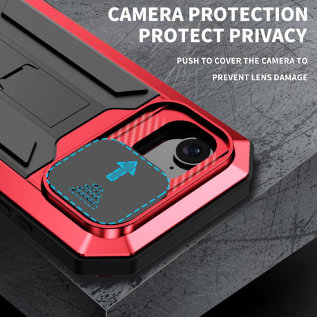 Противоударный чехол R-JUST Sliding для iPhone 16e - красный