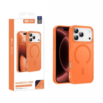 Чохол Xdcase з металевою рамкою камери і функцією MagSafe на iPhone 18 Pro Max — помаранчевий