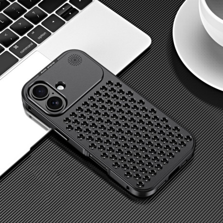 Протиударний чохол R-JUST RJ58 Aromatherapy Metal Cooling для iPhone 16 - чорний