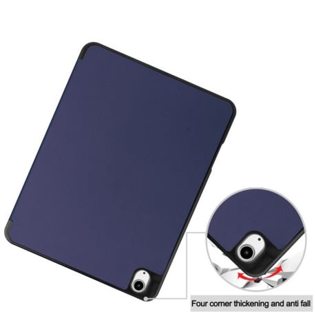 Чохол-книжка Custer Pattern Pure Color 3-Fold Holder на iPad Air 13 2024 - синій