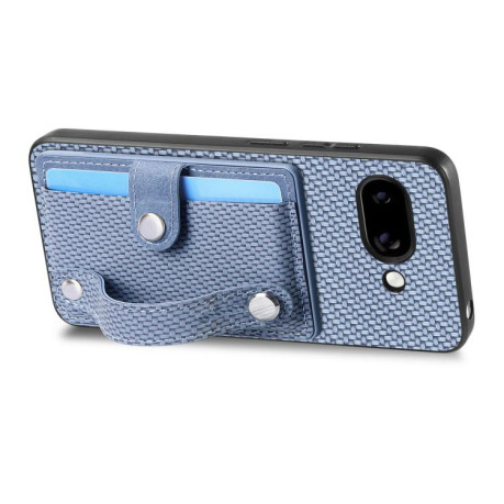 Противоударный чехол Wristband Kickstand Card для  Google Pixel 9a - синий