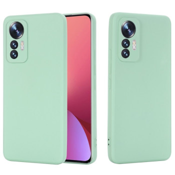 Чехол Solid Color Liquid Silicone на Xiaomi 12 Lite - зеленый