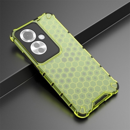 Противоударный чехол Honeycomb на OPPO Reno11 F - зеленый