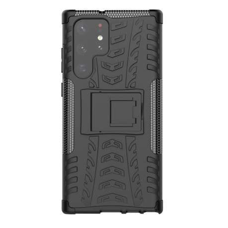 Противоударный чехол Tire Texture на Samsung Galaxy S22 Ultra 5G - черный