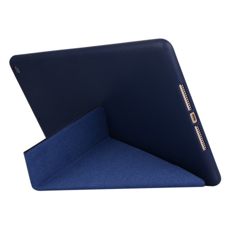 Чехол- книжка Solid Color Trid-fold Deformation Stand на iPad 9/8/7 10.2 (2019/2020/2021) -синий