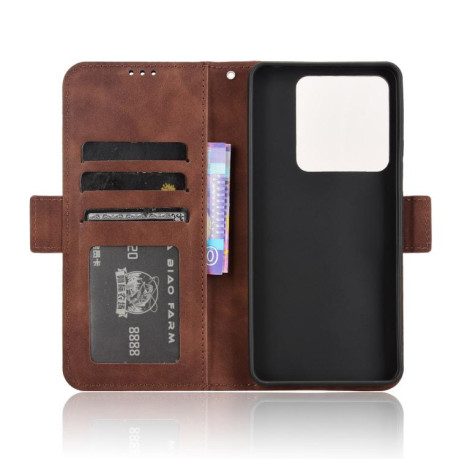 Чохол-книжка Skin Feel Calf на Xiaomi Poco M7 Pro 5G - коричневий