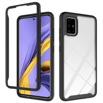 Чохол протиударний Two-layer Design на Samsung A51-чорний