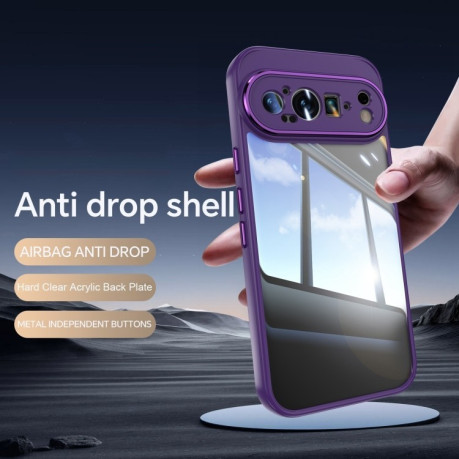 Протиударний чохол Acrylic Hybrid TPU Armor Shockproof для Google Pixel 9 Pro XL - фіолетовий